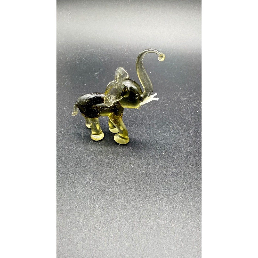 Vintage Hand Blown Murano Style Art Glass Elephant Figurine